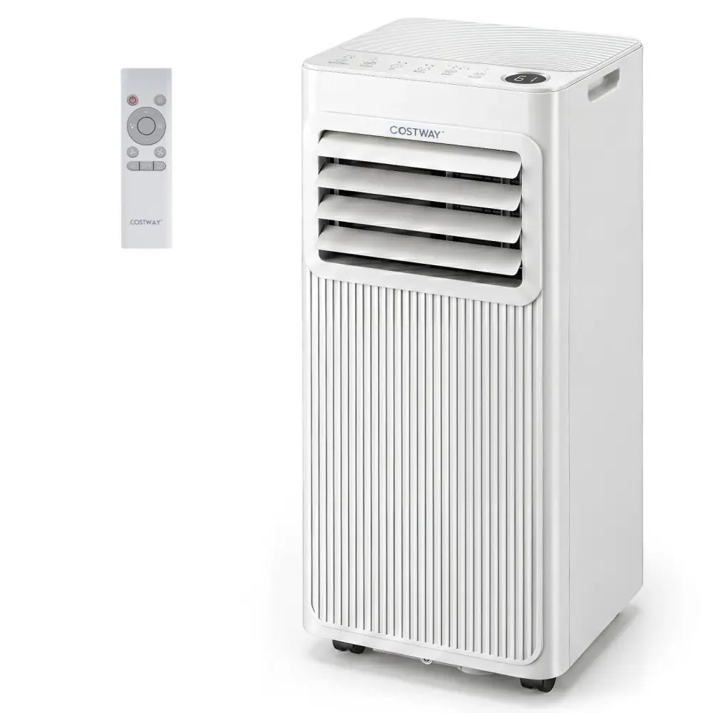 10000 BTU Portable AC with Sleep Mode and Window Kit Cools 450 Sq.Ft-White - White - Air Coolers