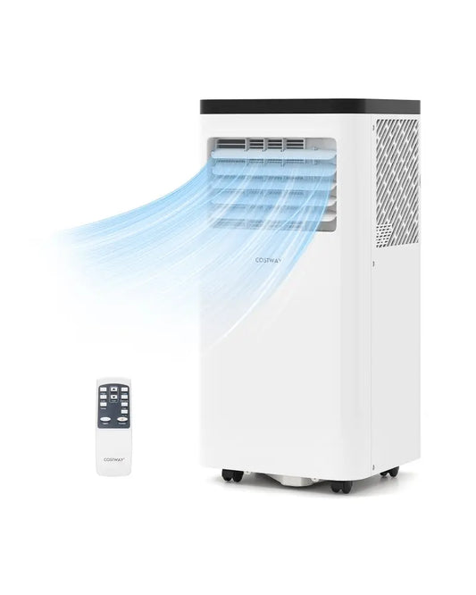 10000 BTU Portable Air Conditioner 3 in 1 Floor AC Unit Fan and Dehumidifier for Room - White - Portable Air