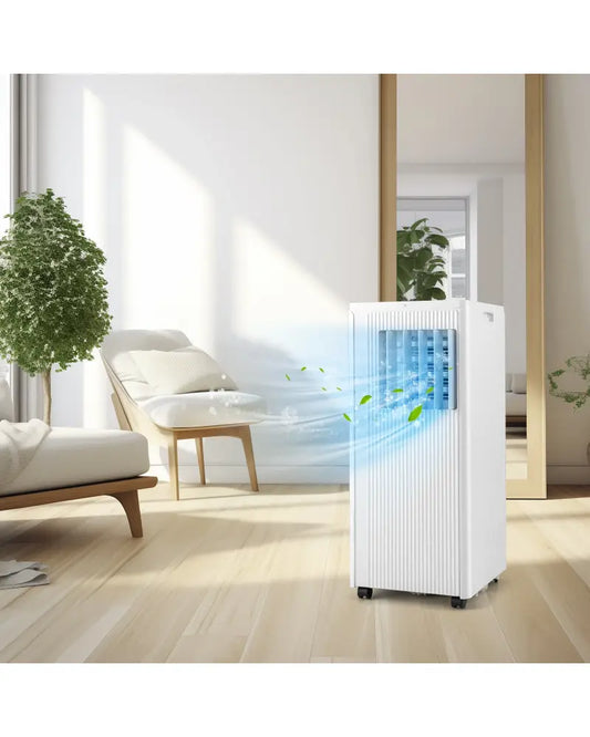 10000 BTU Portable Air Conditioner Cools up to 350 Sq wth 24H Timer - White - Portable Air Conditioners