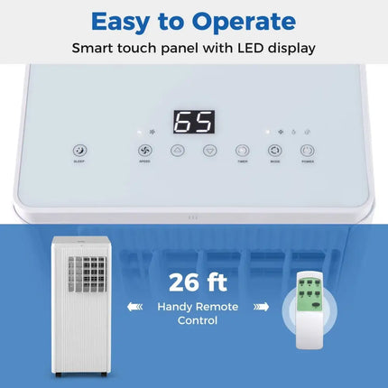 10000 BTU Portable Air Conditioner Cools up to 350 Sq wth 24H Timer Costway