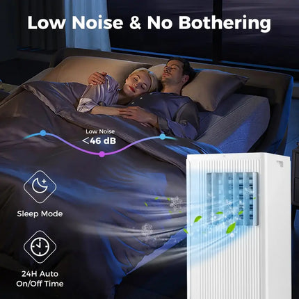 10000 BTU Portable Air Conditioner Cools up to 350 Sq wth 24H Timer Costway