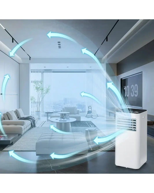 10000 BTU Portable Air Conditioner with Fan Dehumidifier Sleep Mode-White - White - Portable Air Conditioners
