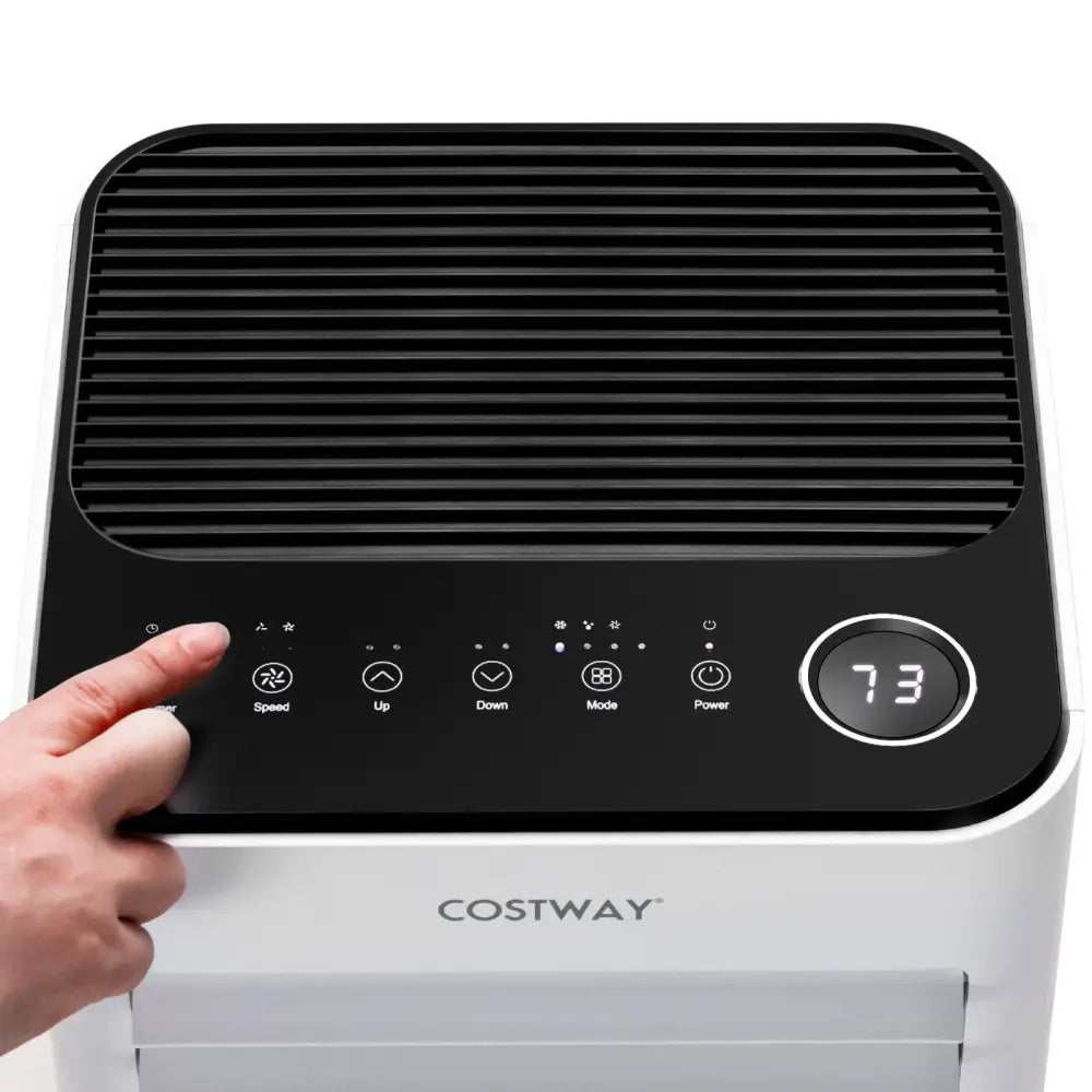 10000 BTU Portable Air Conditioner with Fan Dehumidifier Sleep Mode-White - White - Portable Air Conditioners