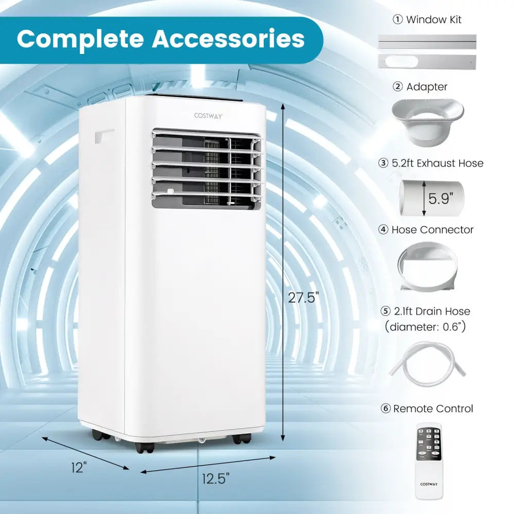 10000 BTU Portable Air Conditioner with Sleep Mode-10000 BTU - White - Portable Air Conditioners