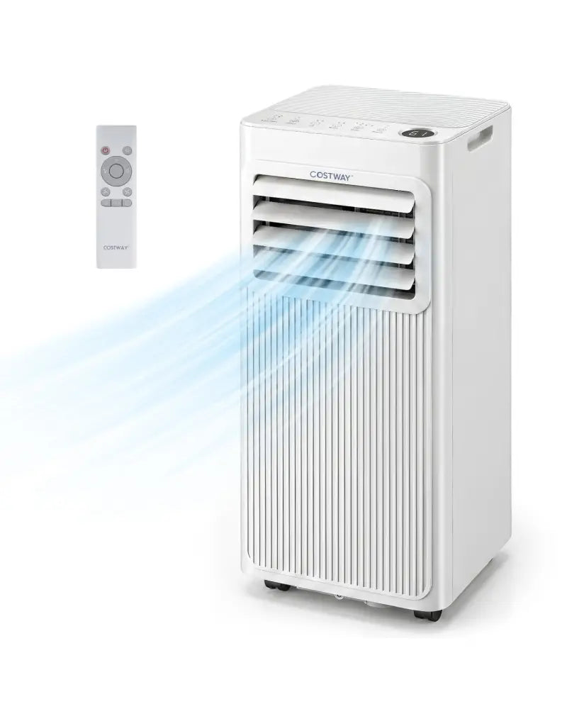 10000 BTU Portable AC with Sleep Mode and Window Kit Cools 450 Sq.Ft-White - White - Air Coolers