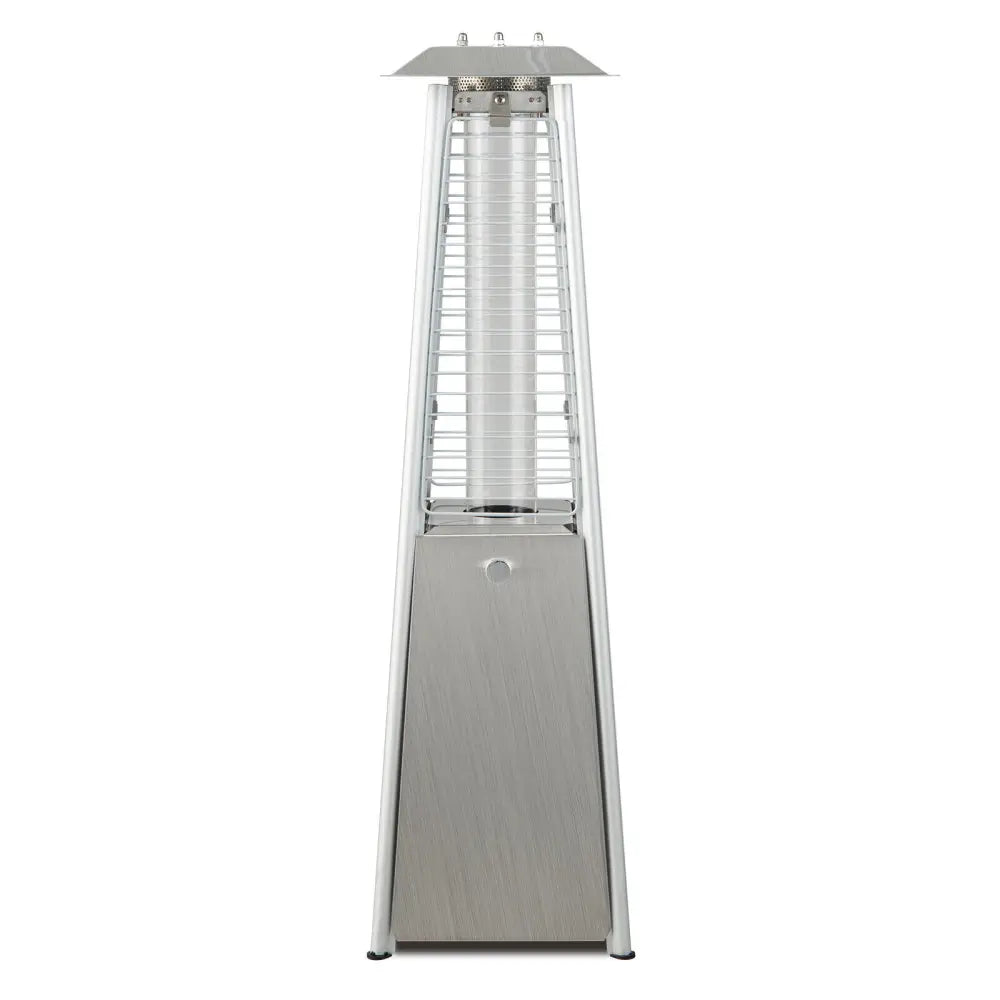 10000 BTU Portable Stainless Steel Tabletop Patio Heater with Glass Tube - Silver - Patio Heaters