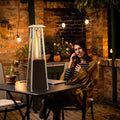 10000 BTU Portable Steel Tabletop Patio Heater with Glass Tube - Black - Patio Heaters