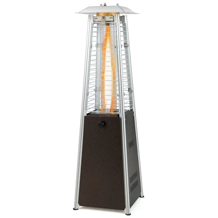 10000 BTU Portable Steel Tabletop Patio Heater with Glass Tube - Black - Patio Heaters