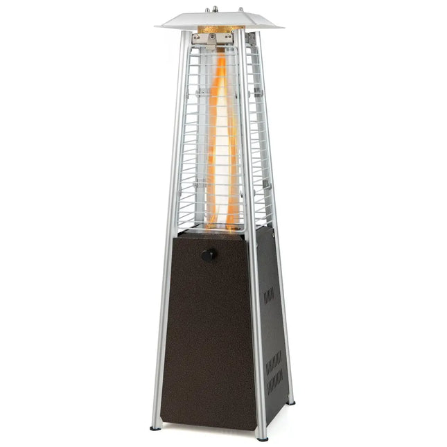 10000 BTU Portable Steel Tabletop Patio Heater with Glass Tube - Black - Patio Heaters