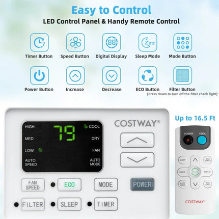 10000 BTU Window Air Conditioner - White - Oasis Home Essentials