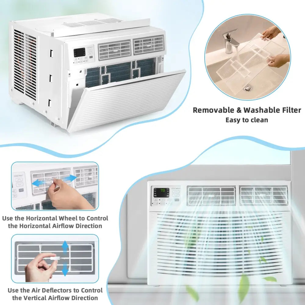 10000 BTU Window Air Conditioner - White - Oasis Home Essentials