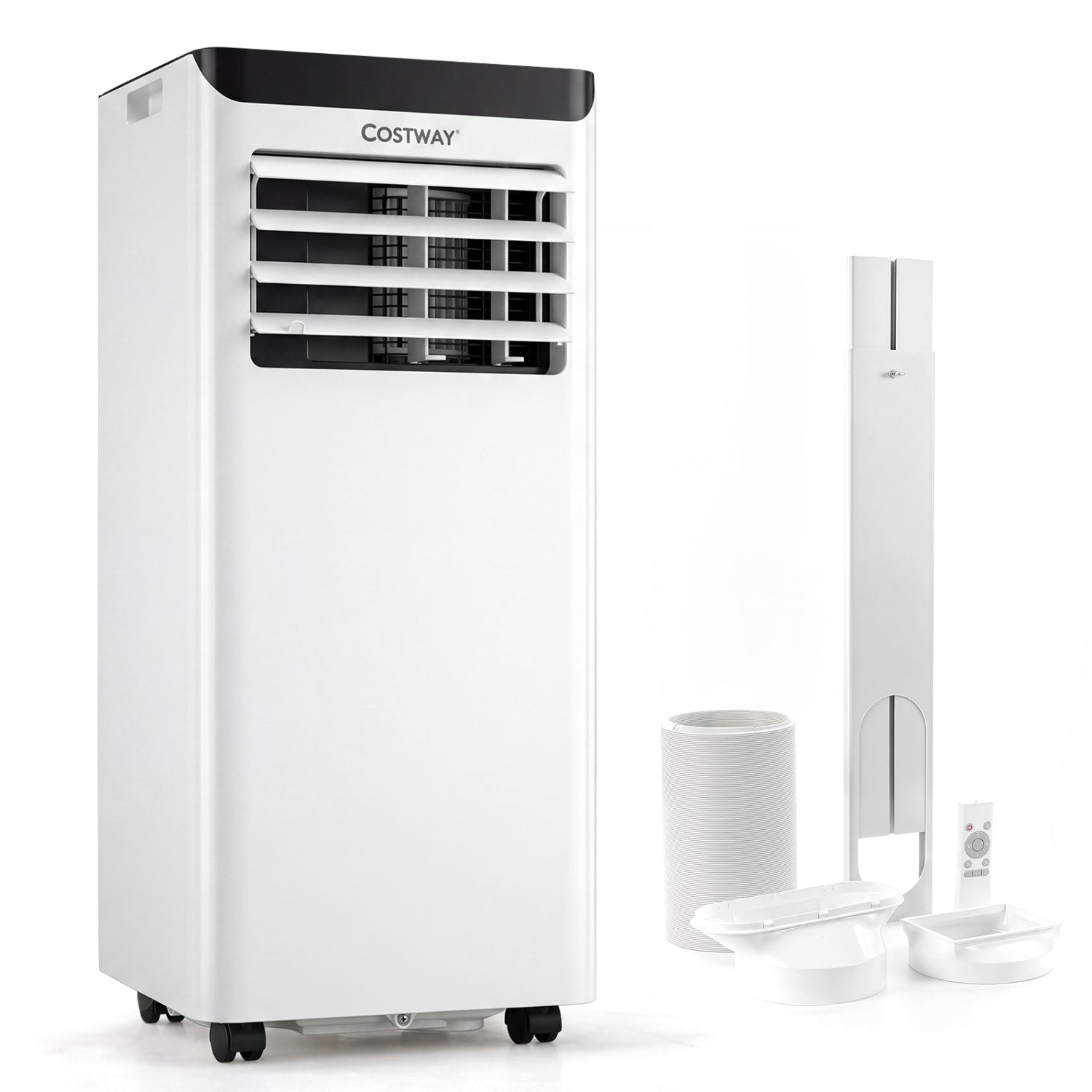 10000 BTU Portable Air Conditioner Cools with Dehumidifier and 24H Timer-Black