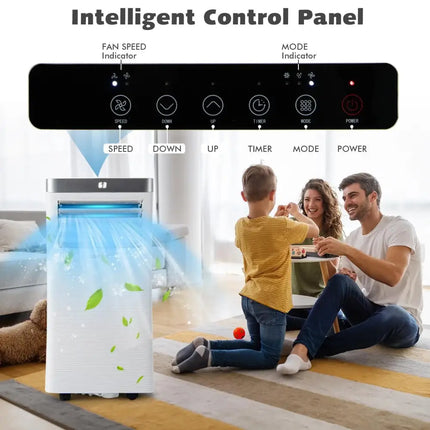 10000BTU 3-in-1 Portable Air Conditioner with Remote Control-White Costway