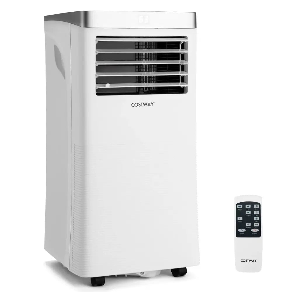 10000BTU 3-in-1 Portable Air Conditioner with Remote Control-White Costway