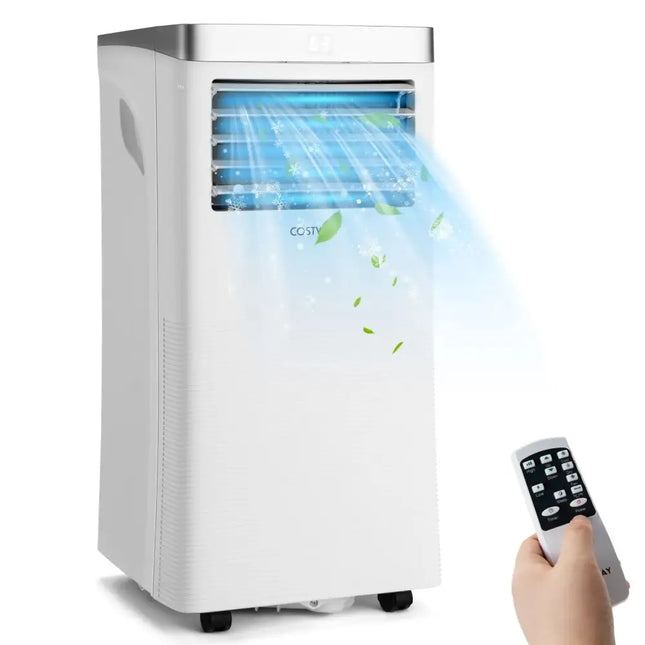 10000BTU 3-in-1 Portable Air Conditioner with Remote Control-White Costway