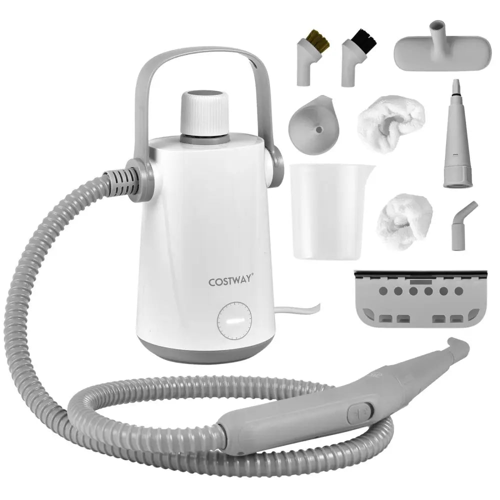 1000W Multifunction Portable Hand-held Steam Cleaner with 10 Accessories-Gray - Gray - Vacuums & Cleaners