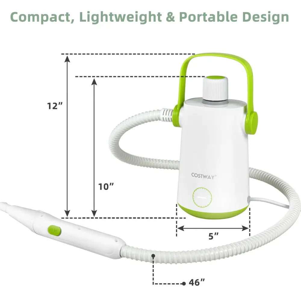 1000W Multifunction Portable Hand-held Steam Cleaner with 10 Accessories-Green - Green - Vacuums & Cleaners