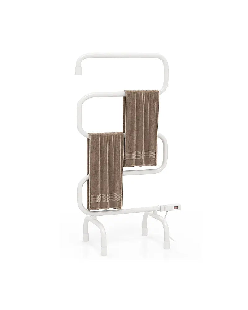 100W Electric Towel Warmer Drying Rack - White - Towel Racks