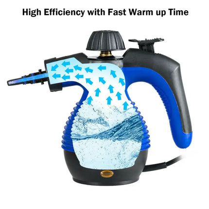 1050W Multi-Purpose Handheld Pressurized Steam Cleaner-Blue Costway