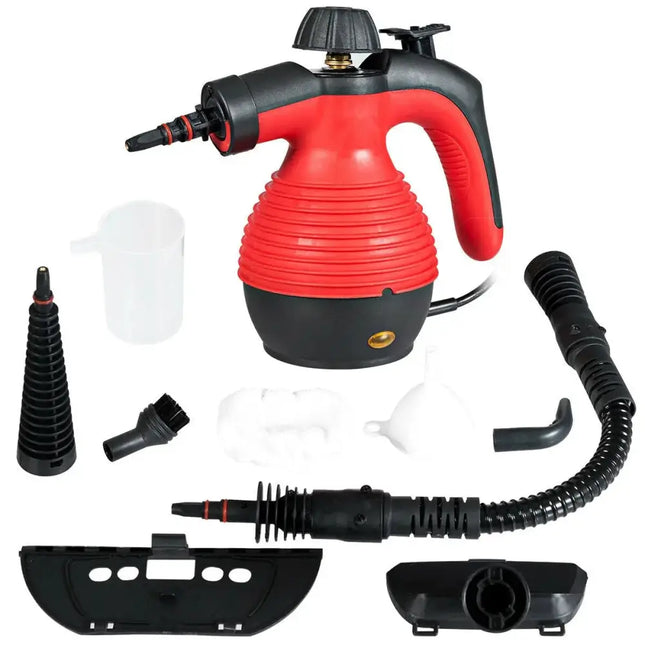 1050W Multi-Purpose Handheld Pressurized Steam Cleaner-Red Costway