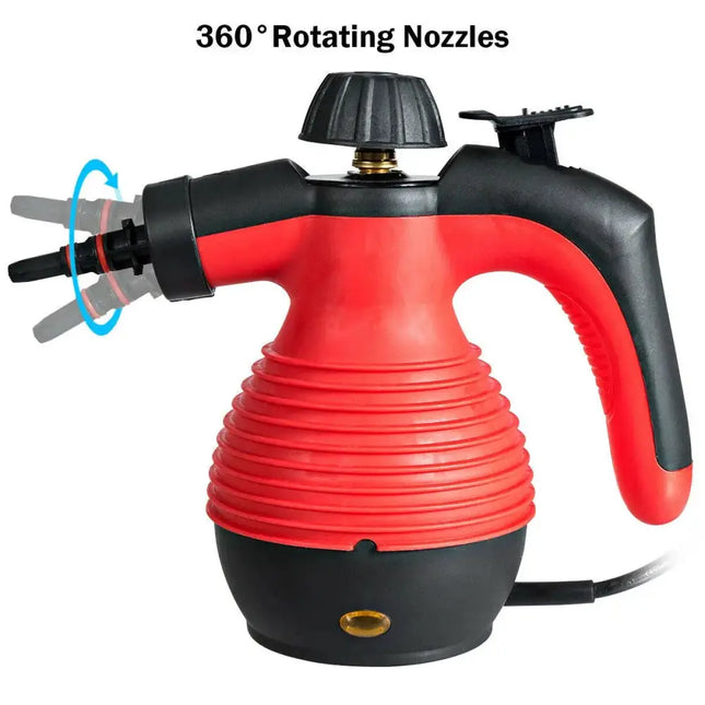 1050W Multi-Purpose Handheld Pressurized Steam Cleaner-Red Costway
