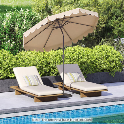 10 Feet Patio Umbrella Outdoor Market Umbrella with Crank Tilt Adjustment-Beige