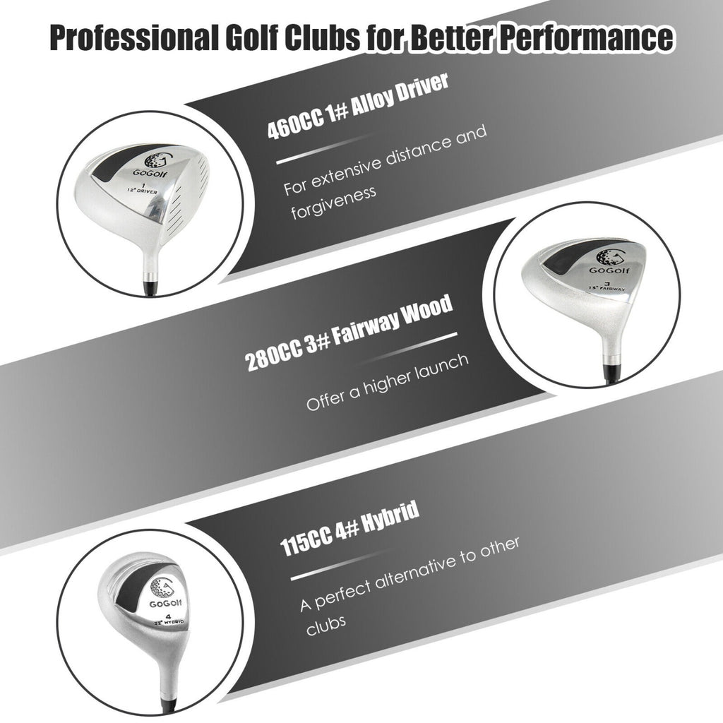 10 Pieces Womens Complete Golf Club Set with Alloy Driver