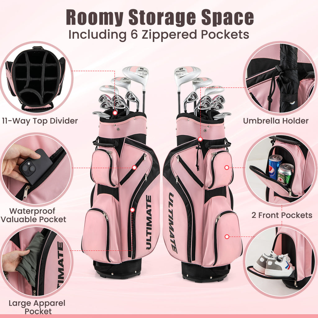 10 Pieces Womens Complete Golf Club Set with Alloy Driver