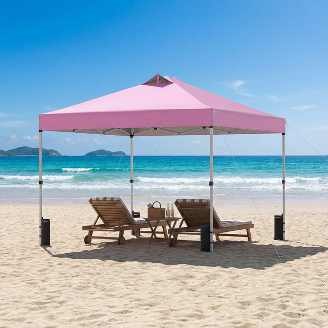 10 x 10 Feet Outdoor Commercial Pop up Canopy Tent-Pink