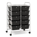 10Drawer Rolling Storage CartBlack - Oasis Home Essentials