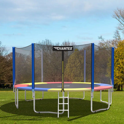 10Ft Waterproof Safety Trampoline Bounce Frame Spring Cover Outdoor/Indoor-Multicolor - Multicolor - Trampoline