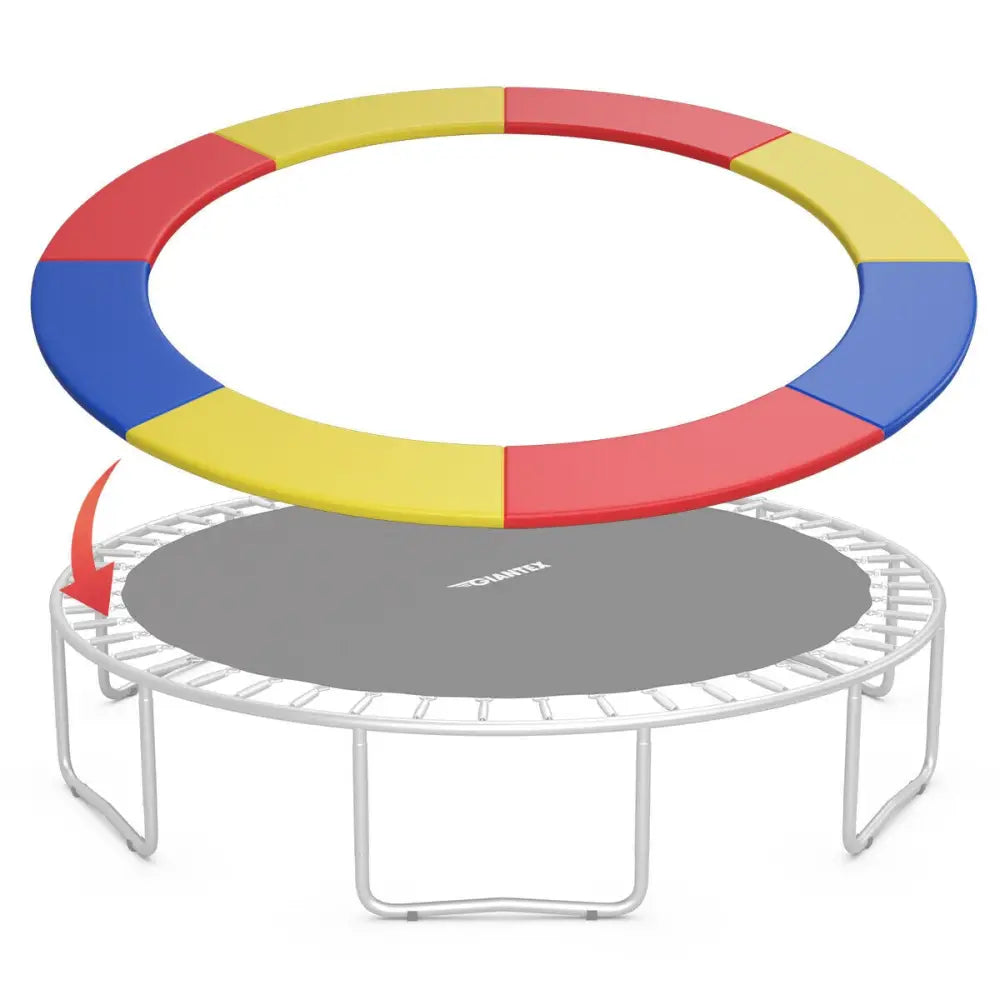 10Ft Waterproof Safety Trampoline Bounce Frame Spring Cover Outdoor/Indoor-Multicolor - Multicolor - Trampoline