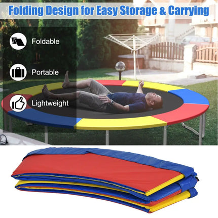 10Ft Waterproof Safety Trampoline Bounce Frame Spring Cover Outdoor/Indoor-Multicolor - Multicolor - Trampoline