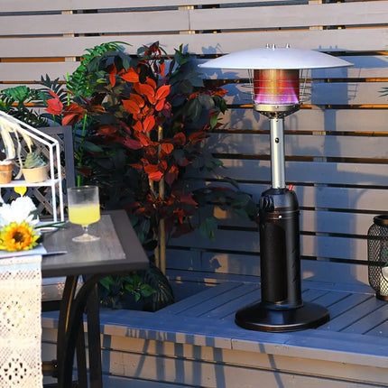 11 000 BTU Portable Tabletop Propane Patio Standing Heater-Black - Black - Patio Heaters
