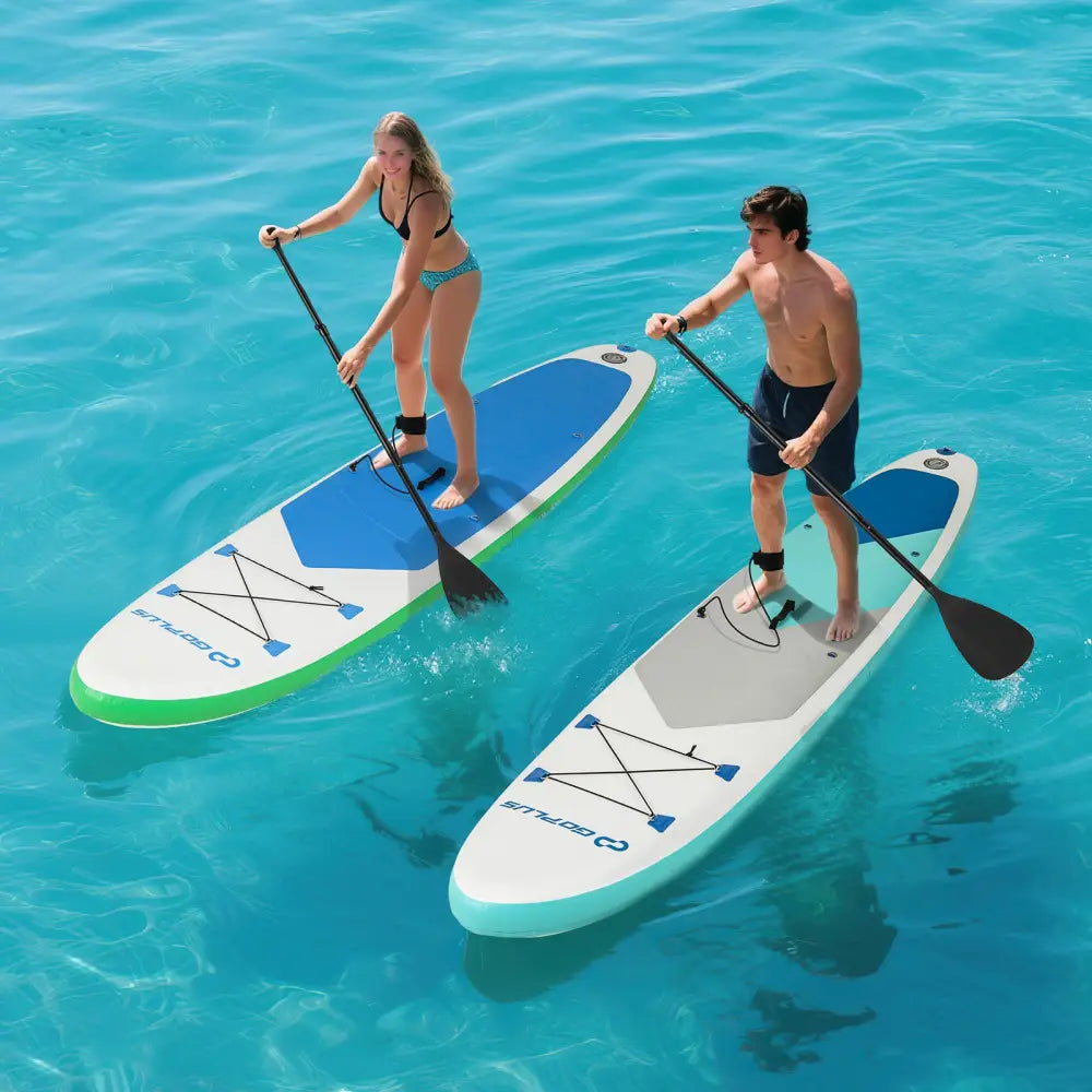 11 Feet Premium SUP Inflatable Stand Up Paddle Board with Accessories and Repair Kit-L - Surfing