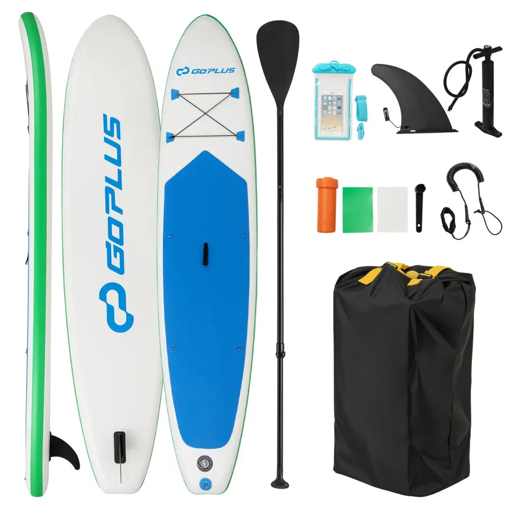 11 Feet Premium SUP Inflatable Stand Up Paddle Board with Accessories and Repair Kit-L - Surfing