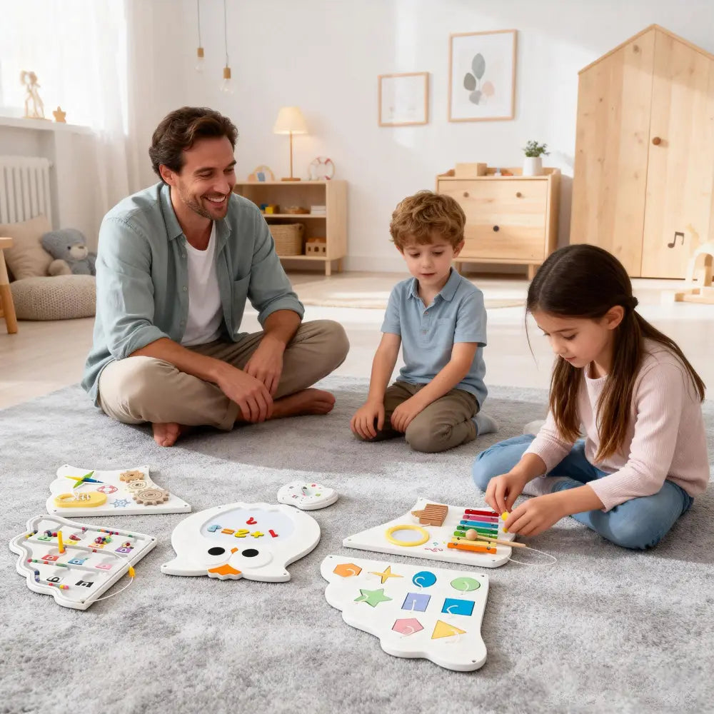 11-in-1 Toddler Learning Activity Center Owl Activity Wall Busy Board Panels for 3+ Years Old - Learning Toys