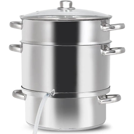 11-Quart Stainless Steel Fruit Juicer Steamer - Silver - Cookware & Bakeware