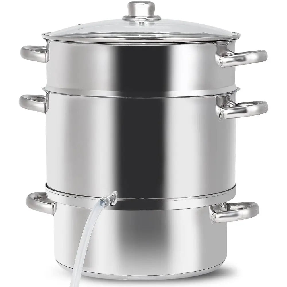 11-Quart Stainless Steel Fruit Juicer Steamer - Silver - Cookware & Bakeware