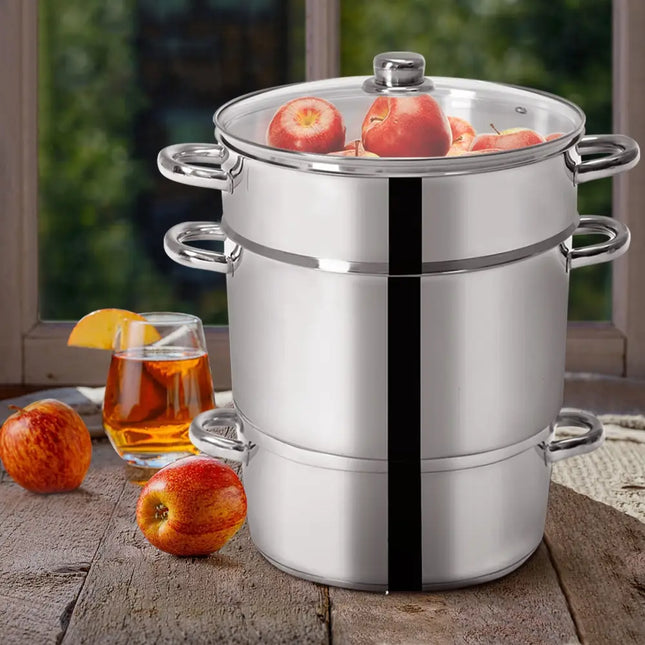 11-Quart Stainless Steel Fruit Juicer Steamer - Silver - Cookware & Bakeware