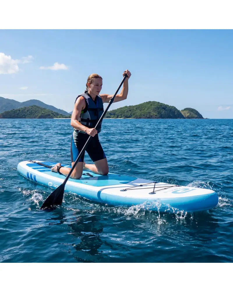 11’ Wide Inflatable Stand Up Paddle Board with Backpack for All Skill Levels-Dark Blue - Dark Blue - Surfing