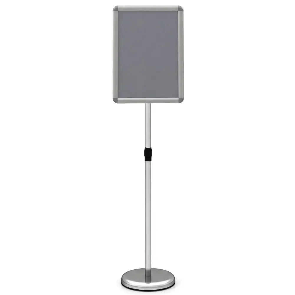 11 x 17 Inch Height Adjustable Sign Holder Stand with Snap-Open Frame-Silver - Silver - Home Office