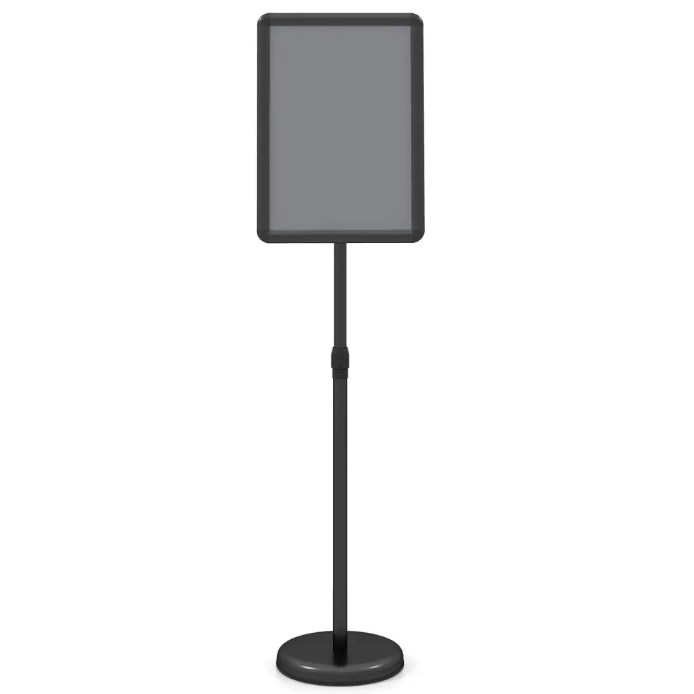 11 x 17 Inch Height Adjustable Sign Holder Stand with Snap-Open Frame-Black - Black - Home Office