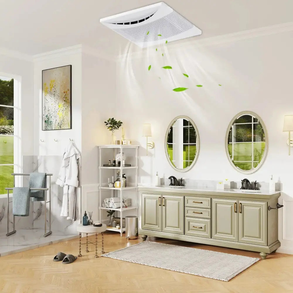 110 CFM Ceiling Mount Exhaust Ventilation Fan with Metal Housing Costway