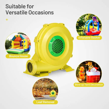 1100W Air Blower Inflatable Blower for Inflatable Bounce House - Yellow - Air Blowers