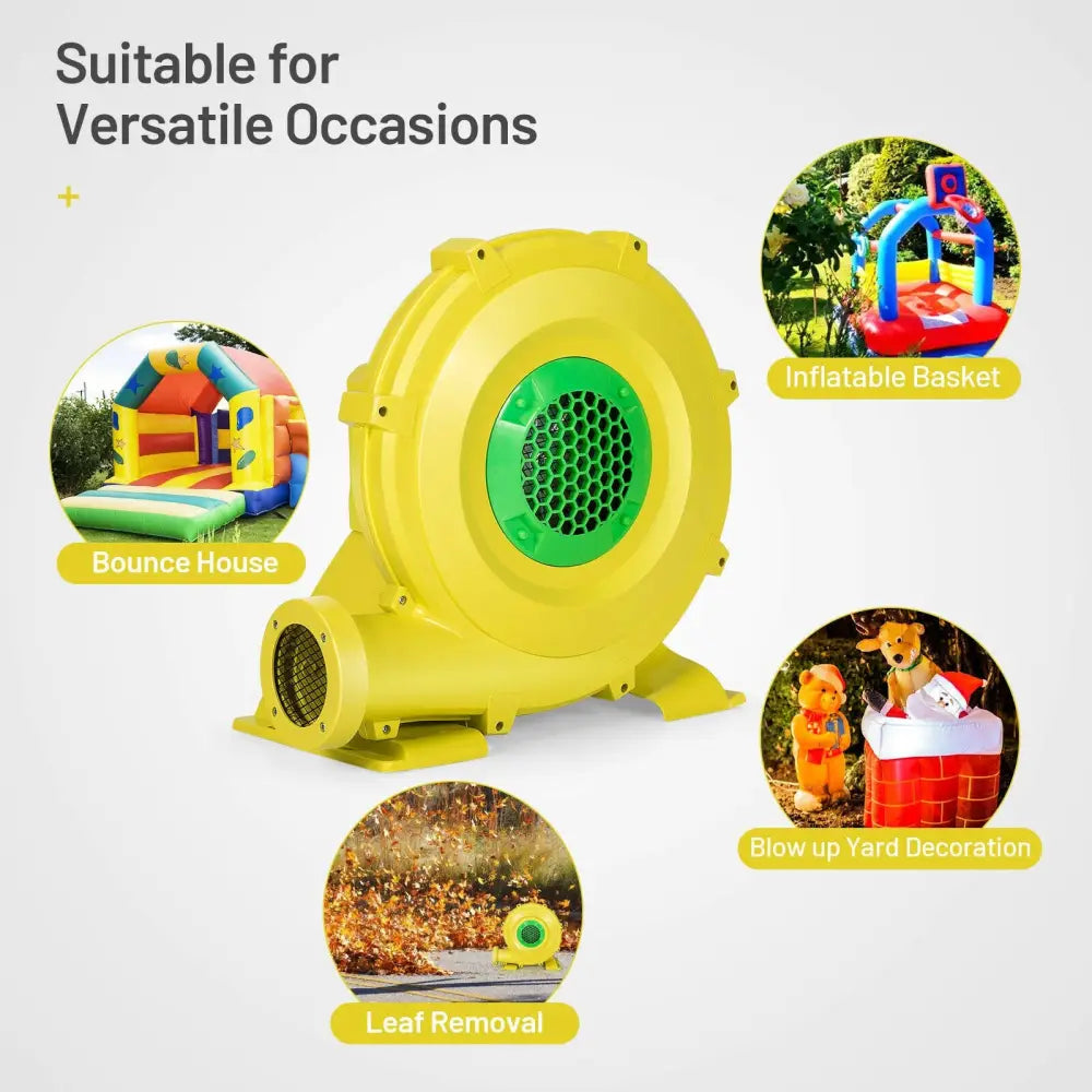 1100W Air Blower Inflatable Blower for Inflatable Bounce House - Yellow - Air Blowers