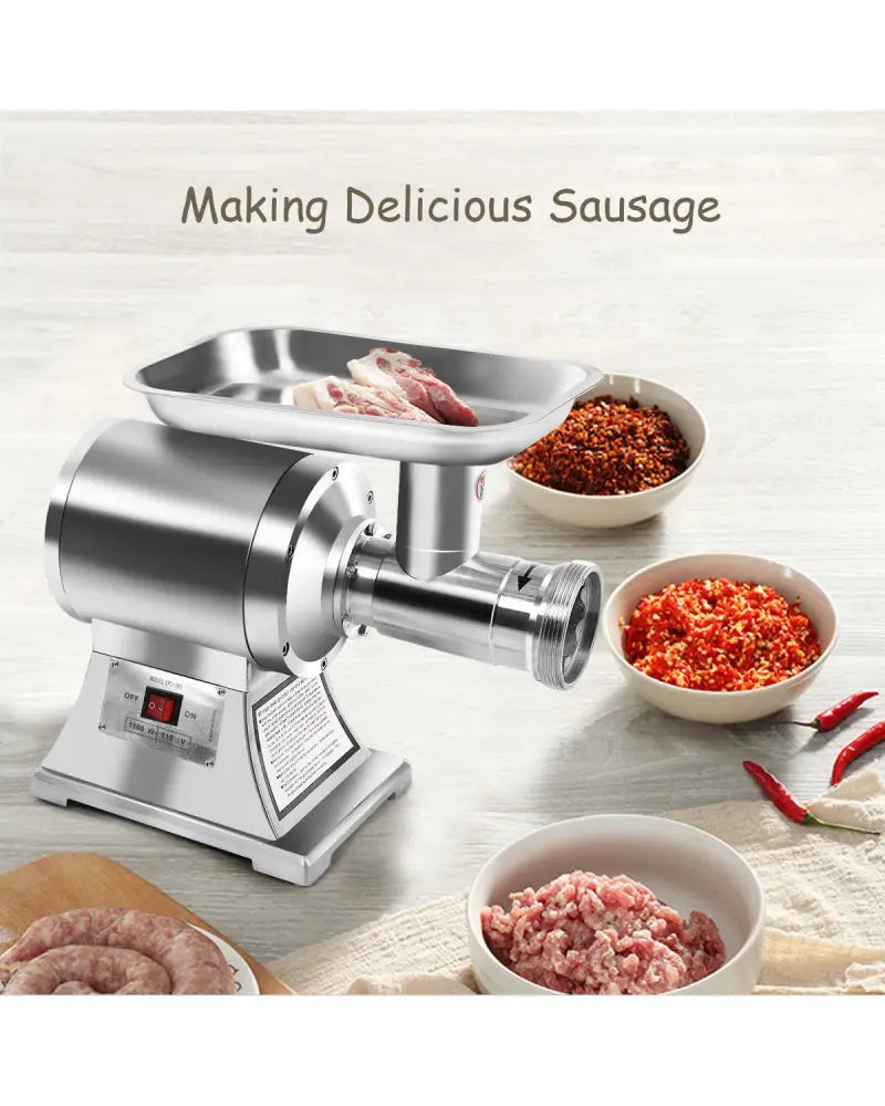 1100W Stainless Steel Heavy Duty #22 Electric Meat Grinder - Food Grinders & Mills