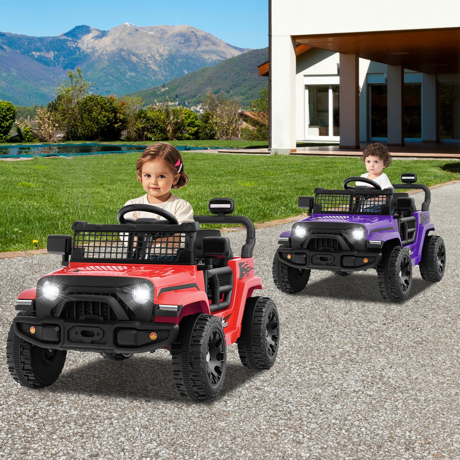 12V Kids Ride on Truck Car Battery Powered Electric Vehicle-Red