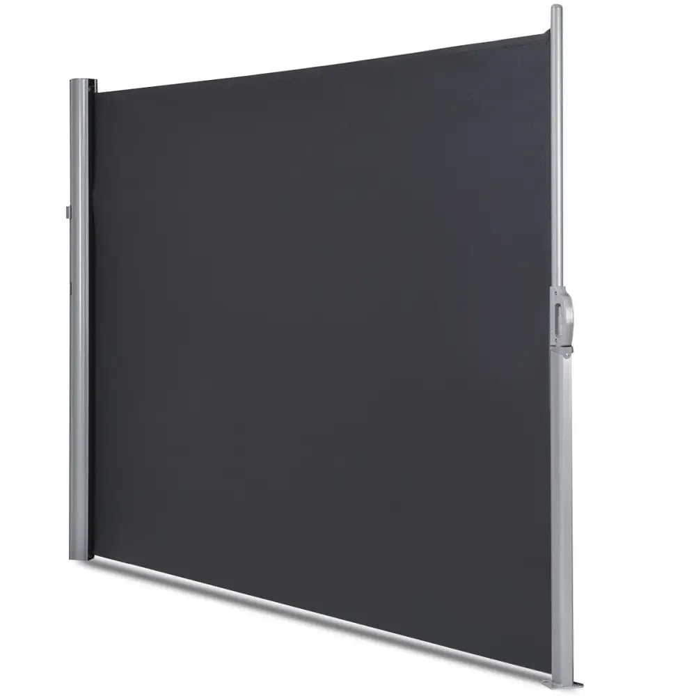 118.5 x 63 Inch Patio Retractable Folding Side Awning Screen Privacy Divider - Gray - Outdoor Shades