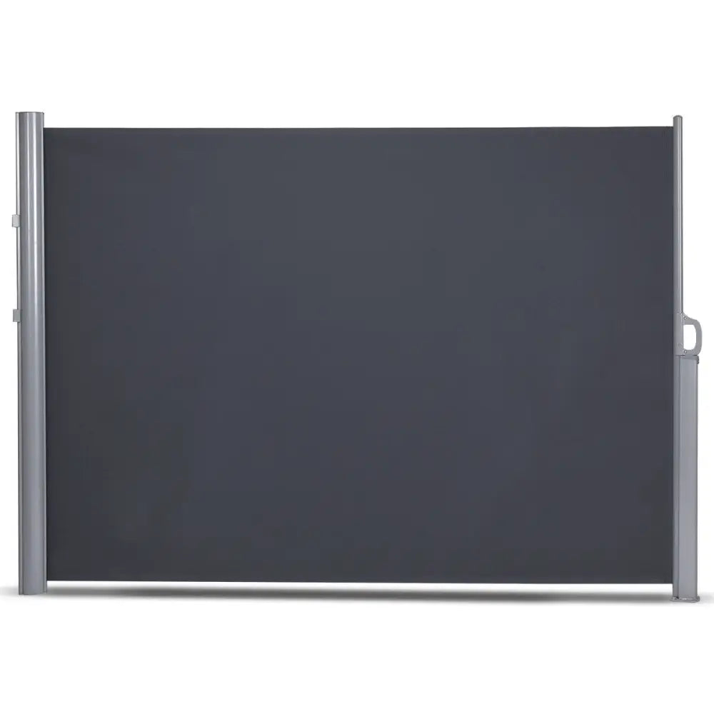 118.5 x 63 Inch Patio Retractable Folding Side Awning Screen Privacy Divider - Gray - Outdoor Shades